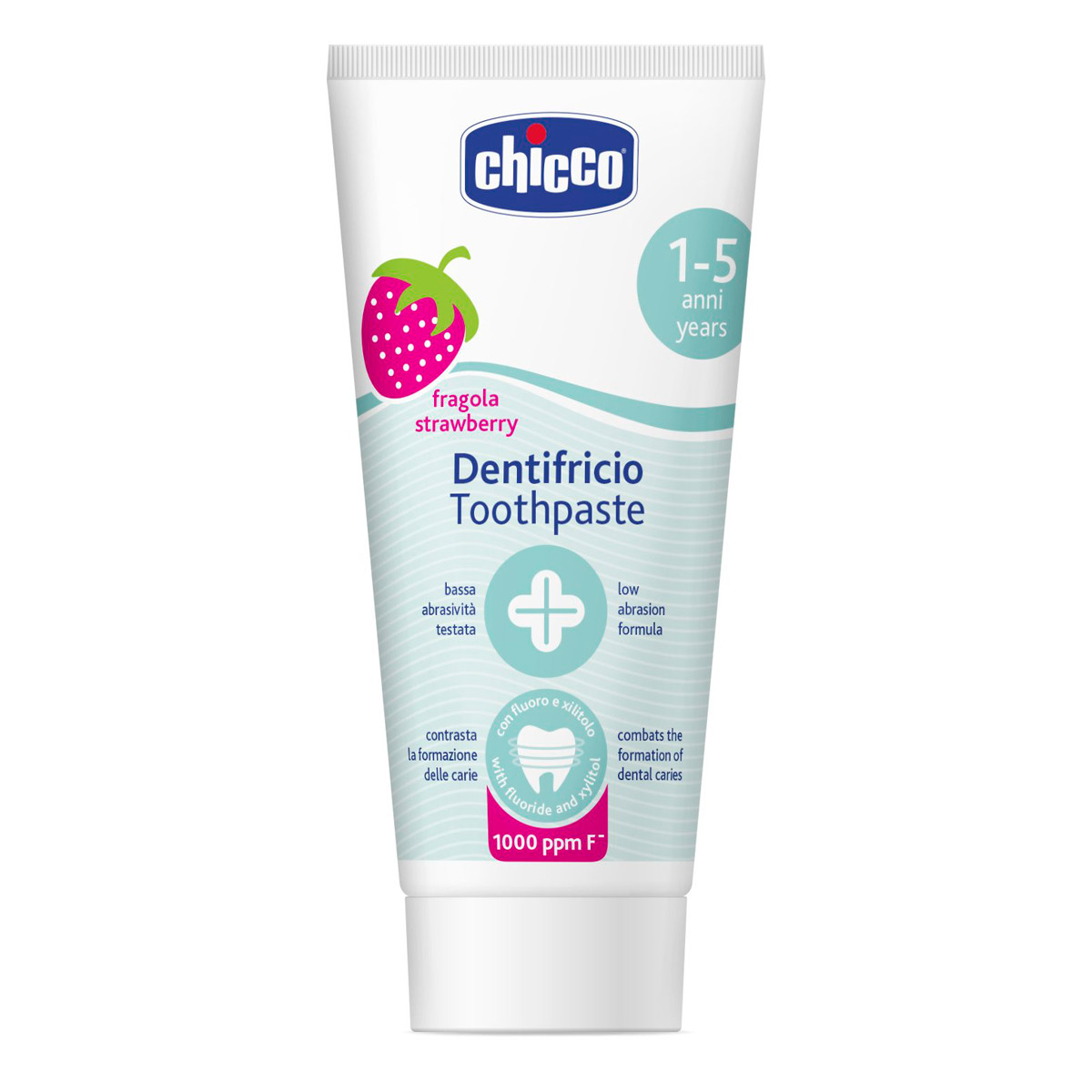 Зубна паста Chicco "Полуниця" від 1 до 5 років  з фтором, 50 мл (арт.07429.00), фото 1