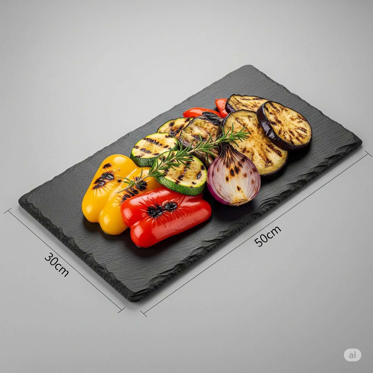Блюдо для подачі 50*30 см; натуральний сланець