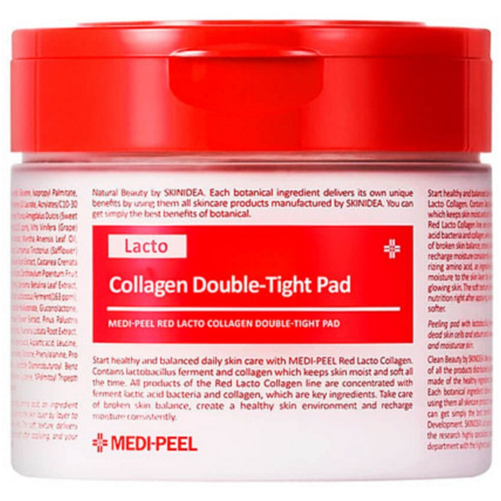 Пілінг-педи з колагеном та біфідобактеріями MEDI-PEEL RED LACTO COLLAGEN DOUBLE TIGHT PAD 70 шт