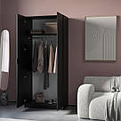 Шафа двостулкова з полицями та штангою розпашна з ламінованого ДСП Практичні шафи для передпокою, фото 4