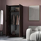 Шафа двостулкова з полицями та штангою розпашна з ламінованого ДСП Практичні шафи для передпокою, фото 6