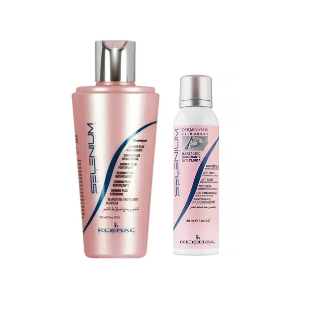 Набір для волосся KS DERMIN PLUS — Шампунь 300 мл + Мус OXIMOUSSE 150 мл | Проти випадіння, для росту та обʼєму волосся, фото 1