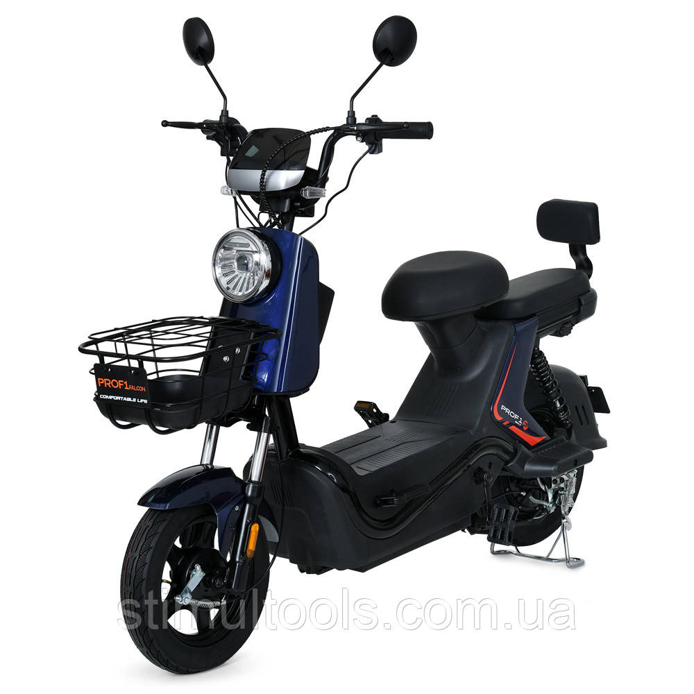 Електроскутер Prof1 MES 1030-2 BOLT/BAT синій двигун 500 Вт, фото 1