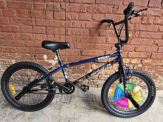Велосипед трюковий 20 SPARK BMX BS201 рама HI-TEN, синій