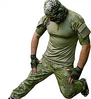 Тактична форма Forteks Камуфляж Green dark multicam Літня Футболка і Штани solve - розмір L