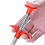 Висувна труба щуп, гнучкий кіготь для прочищення труб, каналізації 60 см., фото 8