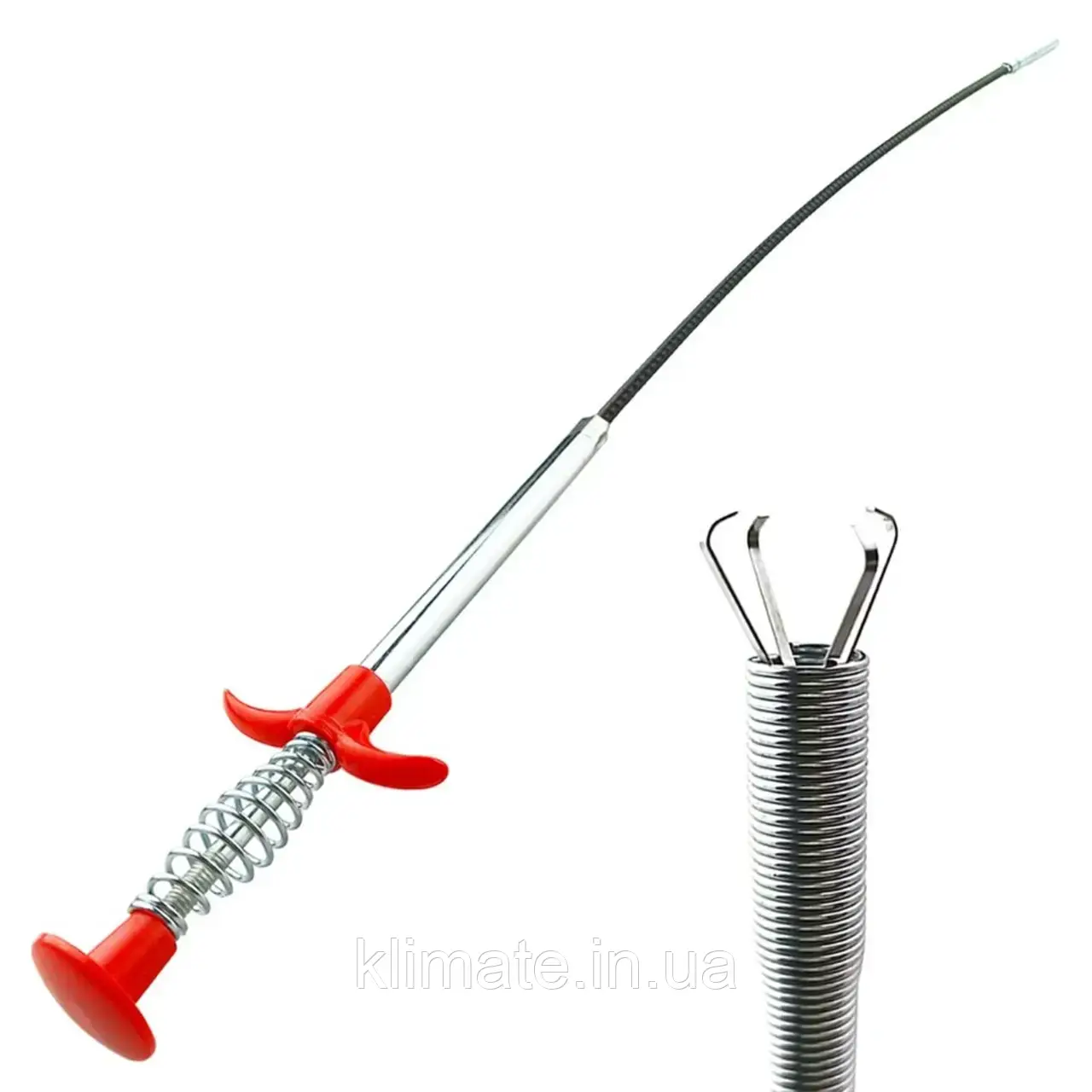 Висувна труба щуп, гнучкий кіготь для прочищення труб, каналізації 60 см., фото 1