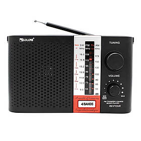 Радіоприймач акумуляторний Golon RX-F12UR MP3+USB+MicroSD 220V Black (7_02325)
