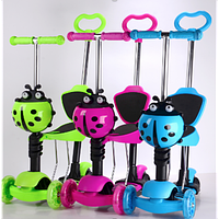 Самокат дитячий з ручкою Scooter with Handle YU227