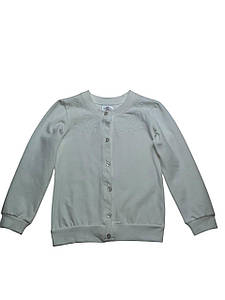 Кофта для дівчинки, розміри 104, 110 з трикотажу з начосом молочного кольору