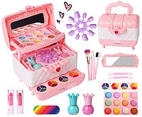 Набір дитячої косметики 166303, дитячій макіяж, манікюр, рожевий кольору, дитяча косметика для дівчаток