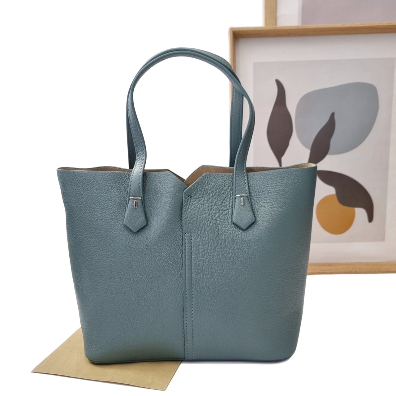 Сумка жіноча середня натуральна шкіра, Арт.6061 l.blue VIVAVERBA Україна — (59)