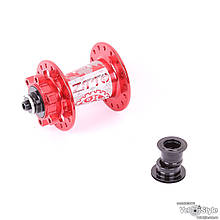 Втулка дискова передня ZTTO DR290, 32 отв. 9x100 мм/15x100 мм, промпідш. червона