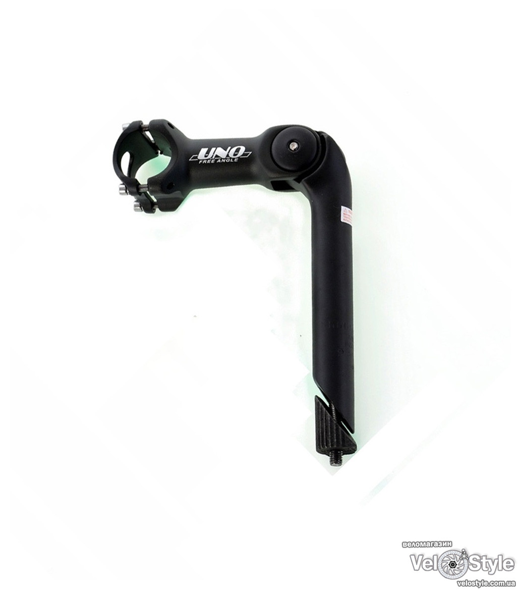 Винос UNO MTB алюм 115-31,8-25,4 для керма 31.8мм L:115мм кут регульований (0°-60°) для різьбової ви, фото 1