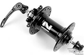 Втулка передня дискова Novatec D041SB чорний ексцентрик 2 пром. підшипника