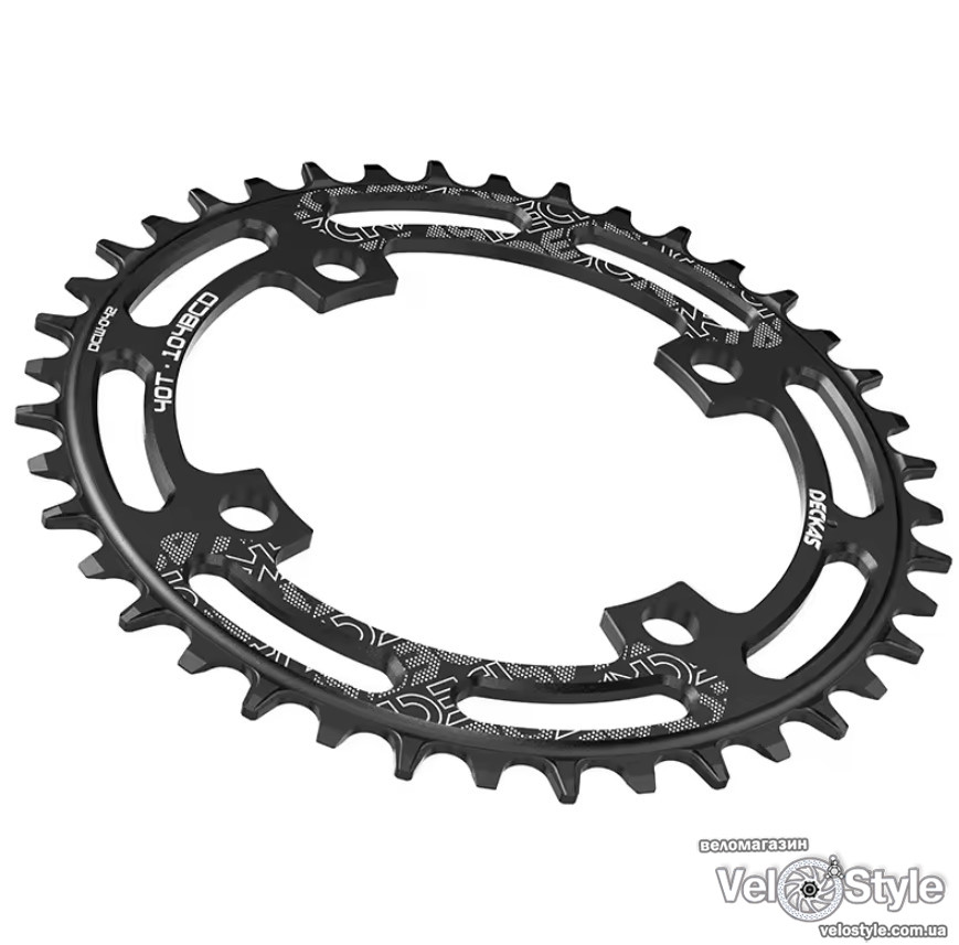 Зірка шатунів Deckas Narrow Wide Round 44T BCD104 ALU чорна