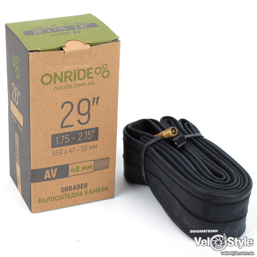 Камера OnRide 29"x1.75-2.15" AV 48 під автомобільний насос, фото 1