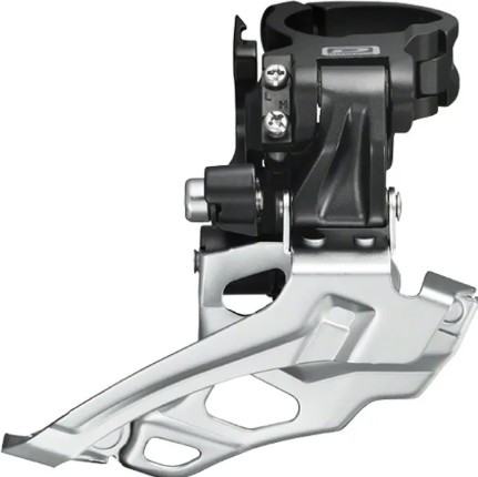 Перемикач швидкостей передній Shimano FD-M616 DEORE верхній хомут, універсальна тяга, 31.8, 38/44T