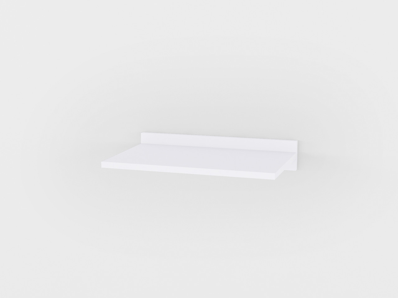 Полиця маленька настінна колір білий для книг та декору габаритами h8х44х28 см, фото 1