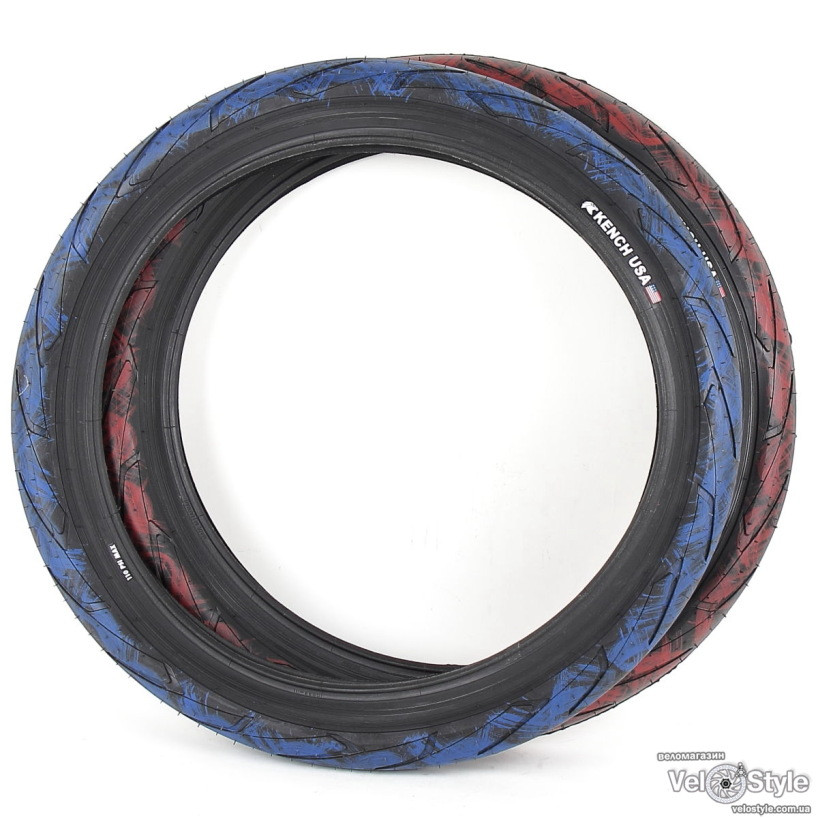Покришка BMX KENCH 20”x2.4" Captan-America 60TPI blue KH-TR-04-CBL