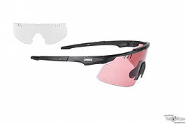 Окуляри OnRide Bliss матово чорні з лінзами HD purple (19%); прозорі (100%)