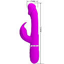 Вібратор PRETTY LOVE  Kampas Rabbit 3 in 1,7 vibration functions 4 licking settings, фото 2