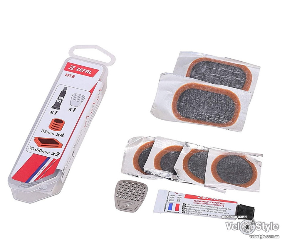 MTB Repair Kit (1131) в пласт коробке латки 6шт + клей, фото 1