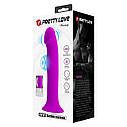 Вібратор PRETTY LOVE Murray PURPLE, 12 vibration functions 12 pulse wave settings Suction base, фото 2