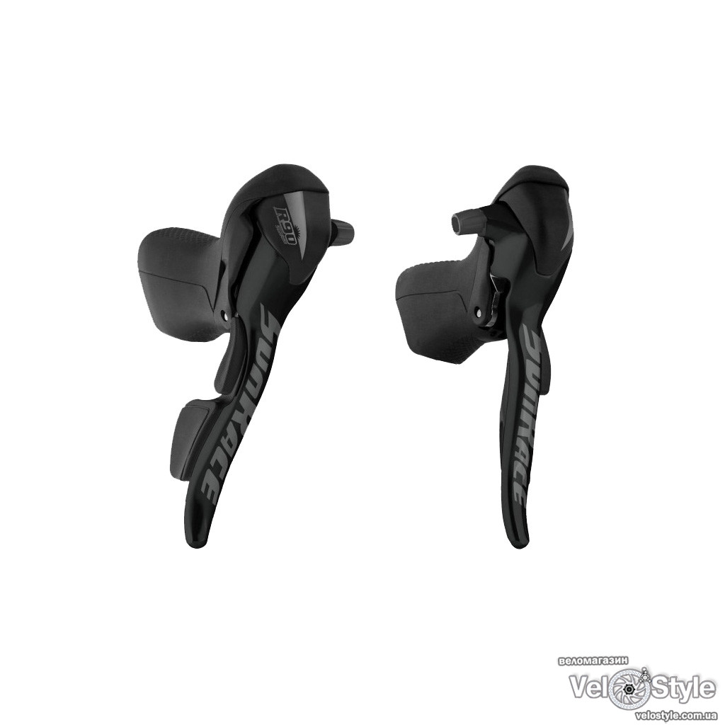 Перемикачі шосейні з гальмівними ручками SunRace R91, дуали, чорні, правий/лівий, 9/3 швидкостей, фото 1