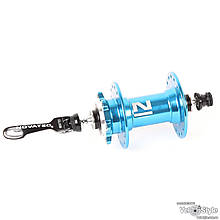 Втулка дискова передня Novatec D041SB синій ексцентрик