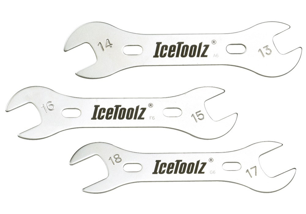 Ключі для конусів велосипеда ICETOOLZ (37х3) 13/14, 15/16, 17/18 мм, Cr-Mo, 3 шт.
