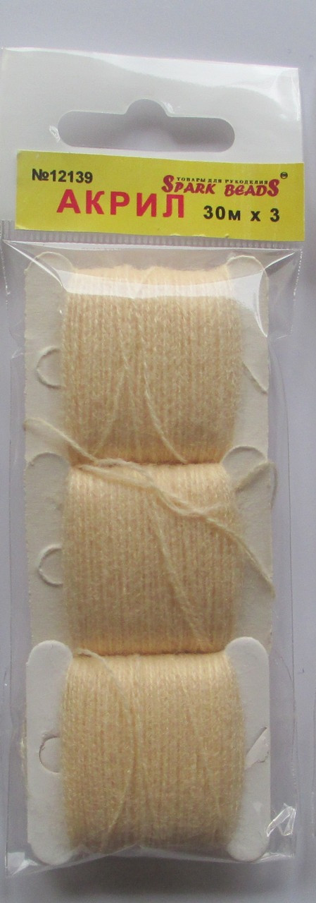 Акрилова нитка для вишивки 12139 Колір мигдаль, фото 1