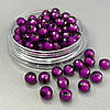 (20 гр) Акрилові грановані намистини "З білою серединкою" 8 мм - фіолетовий, фото 2