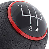 Audi A4 B7 04-07 Ручка КПП ЧОРНА + ЧЕРВОНЕ КІЛЬЦЕ 5 СК., фото 8