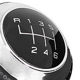 Audi A6 C6 04-08 ручка КПП ЧОРНА + ХРОМ 6 СК., фото 4