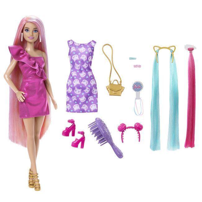 Лялька Барбі з платтям Стильні зачіски Barbie Fun&Fancy Extra-Long Hair