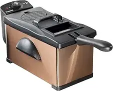 Уценка!!! Мідна фритюрниця BestronCopper Collection AF370CO 3,5 літра, фото 3