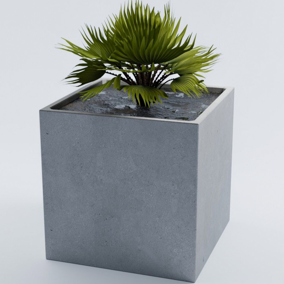 Горщик бетонний Верона XL 100x100x100 см, вуличний садовий