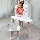 Дитячий столик хмарка і стільчик білий зайчик. Для гри, малювання, навчання!, фото 6