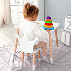 Дитячий столик і стільчик корона білий. Столик із шухлядою для олівців і розмальовок 66928, фото 6