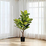 Штучне дерево - Фікус каучуконосний 115 см, в горщику (360474), фото 8