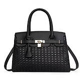 Жіноча сумка 858 крос-боді чорна, фото 8
