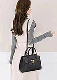 Жіноча сумка 858 крос-боді чорна, фото 6