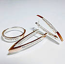 Срібний набір з золотими вставками, фото 5