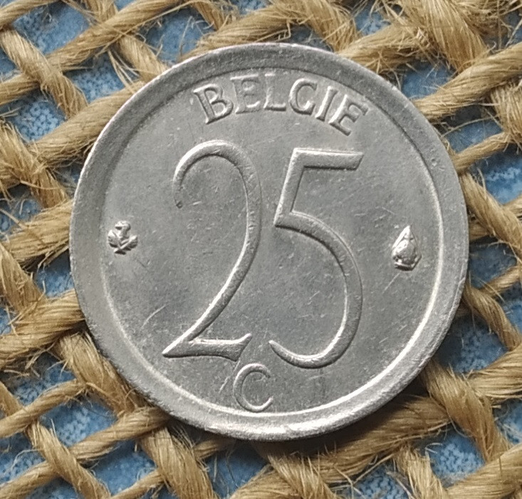 25 сантимiв 1966 року. Бельгiя