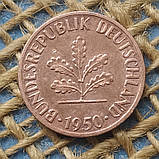 1 пфенiг 1950 року. (F) Нiмеччина - ФРН, фото 2