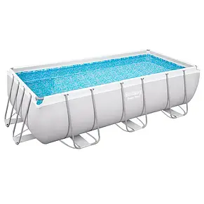 Каркасний прямокутний басейн із сходами 6478 л BESTWAY 56441 Steel Pro Max, фото 3