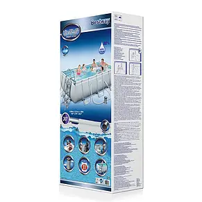 Каркасний прямокутний басейн із сходами 6478 л BESTWAY 56441 Steel Pro Max, фото 4