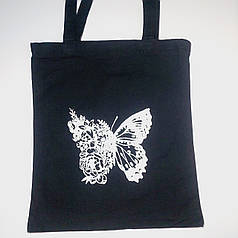 Сумка шоппер з малюнком на блискавці коттон