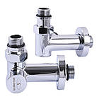 !Набір Кран вентильний кутовий з американкою SOLOMON LUX 1/2″ CHROM 7777_TEN (1уп.), фото 3
